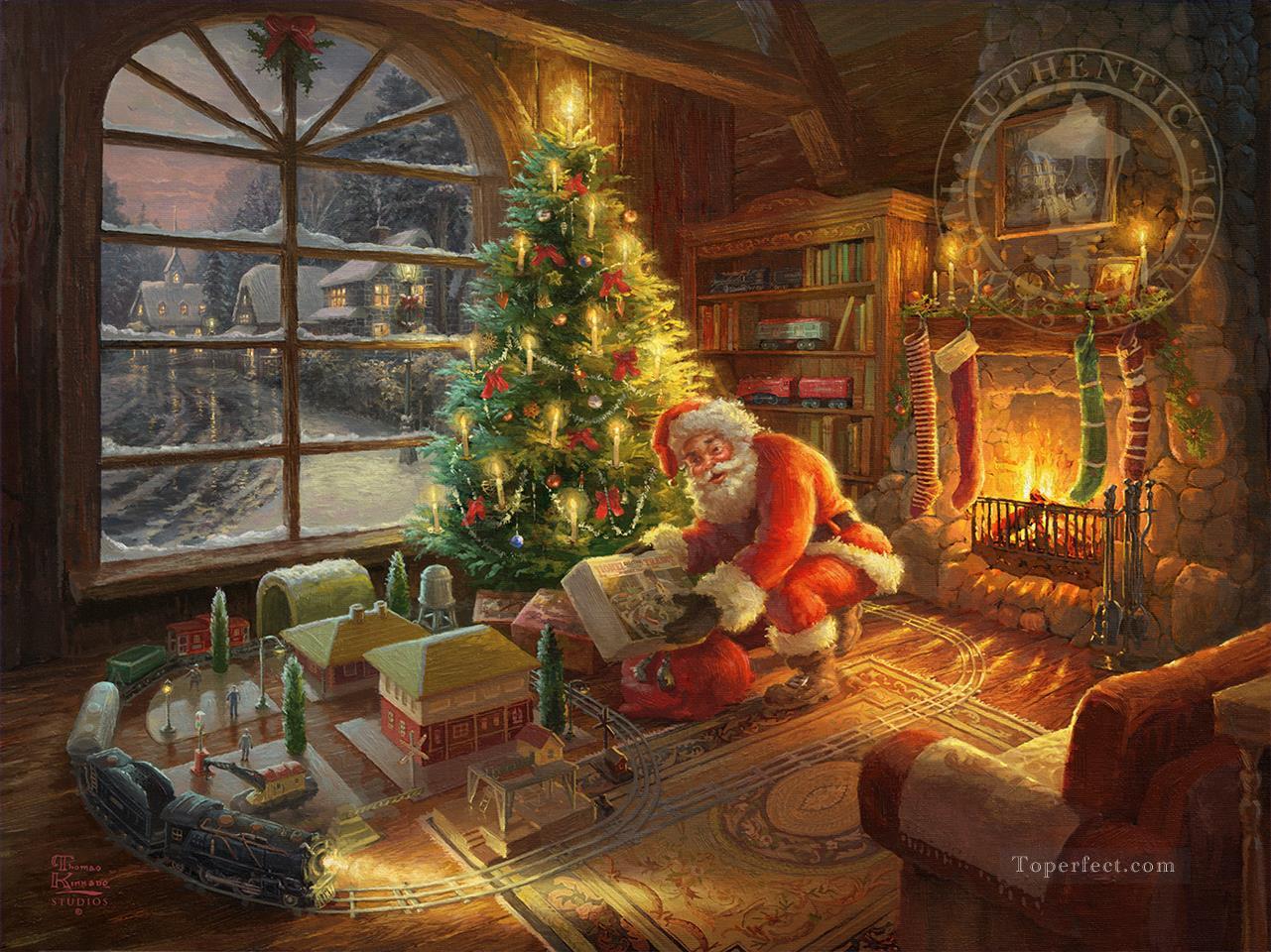Santa Special Delivery Xmas Oil Paintings